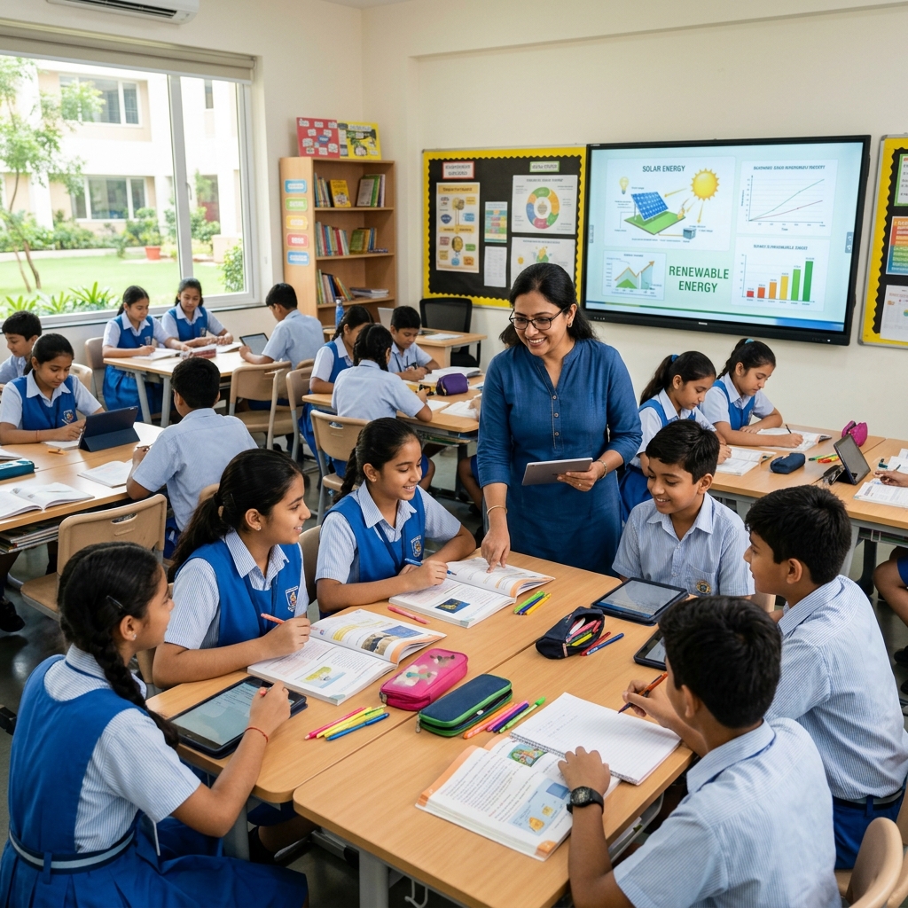 Students learning in GDJM classroom